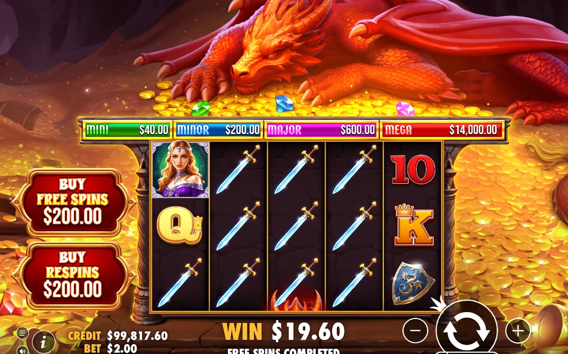 Win screen with the jackpot ladder visible above reels