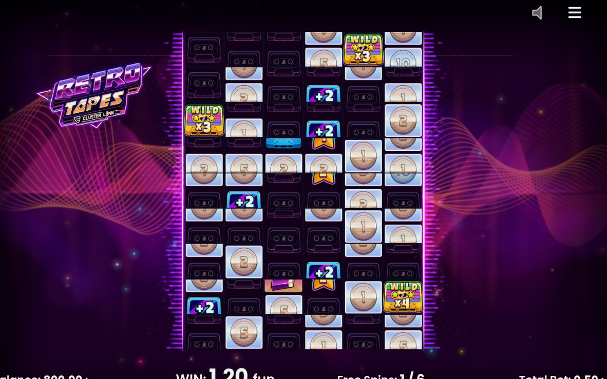 Free Spins screen during the Top Charts Feature