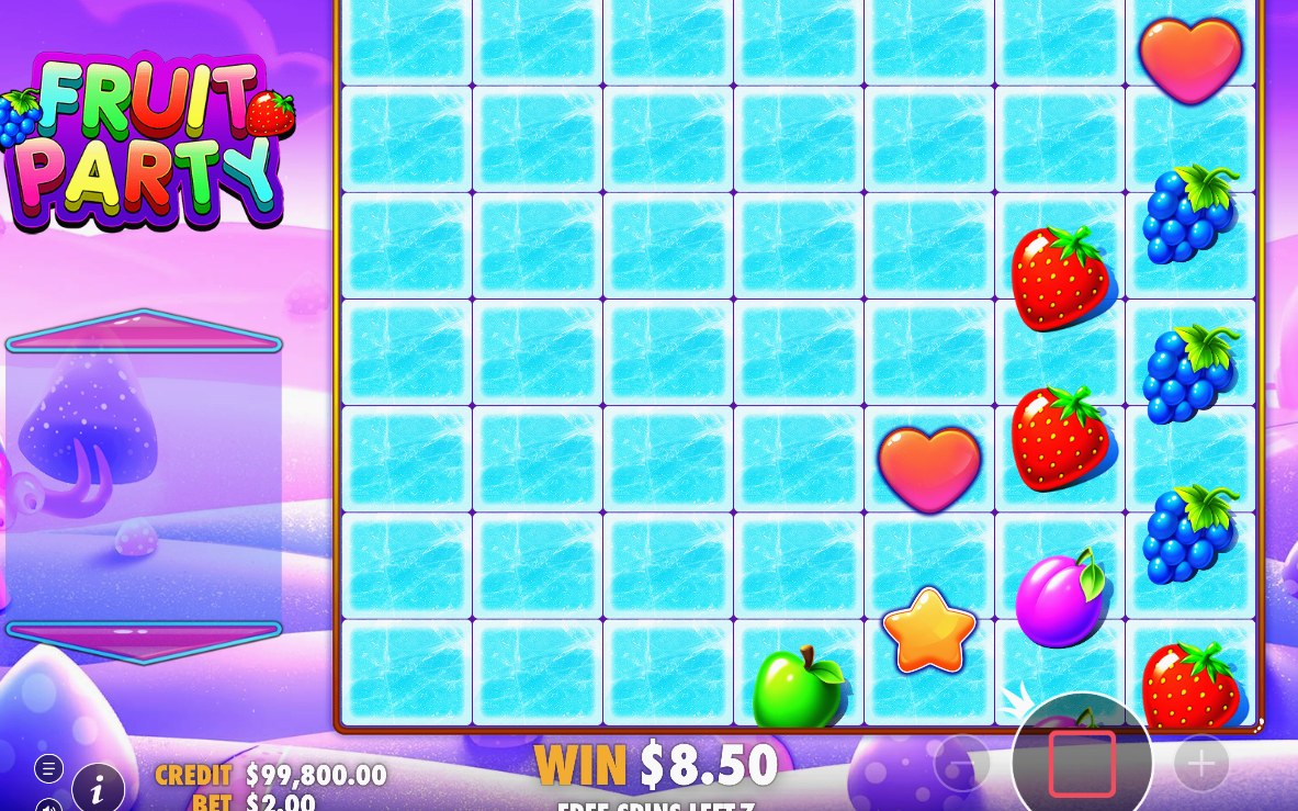 Free Spins on the night-time candy-land background