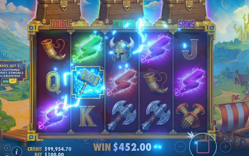 Win on a 5x3 grid, paid left to right